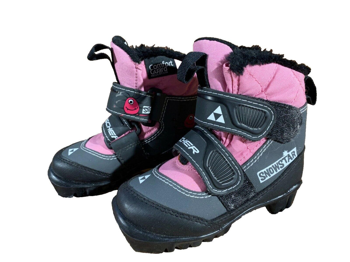 Fischer Snow Star Kids Nordic Cross Country Ski Boots Size EU25 US8.5 NNN F-9