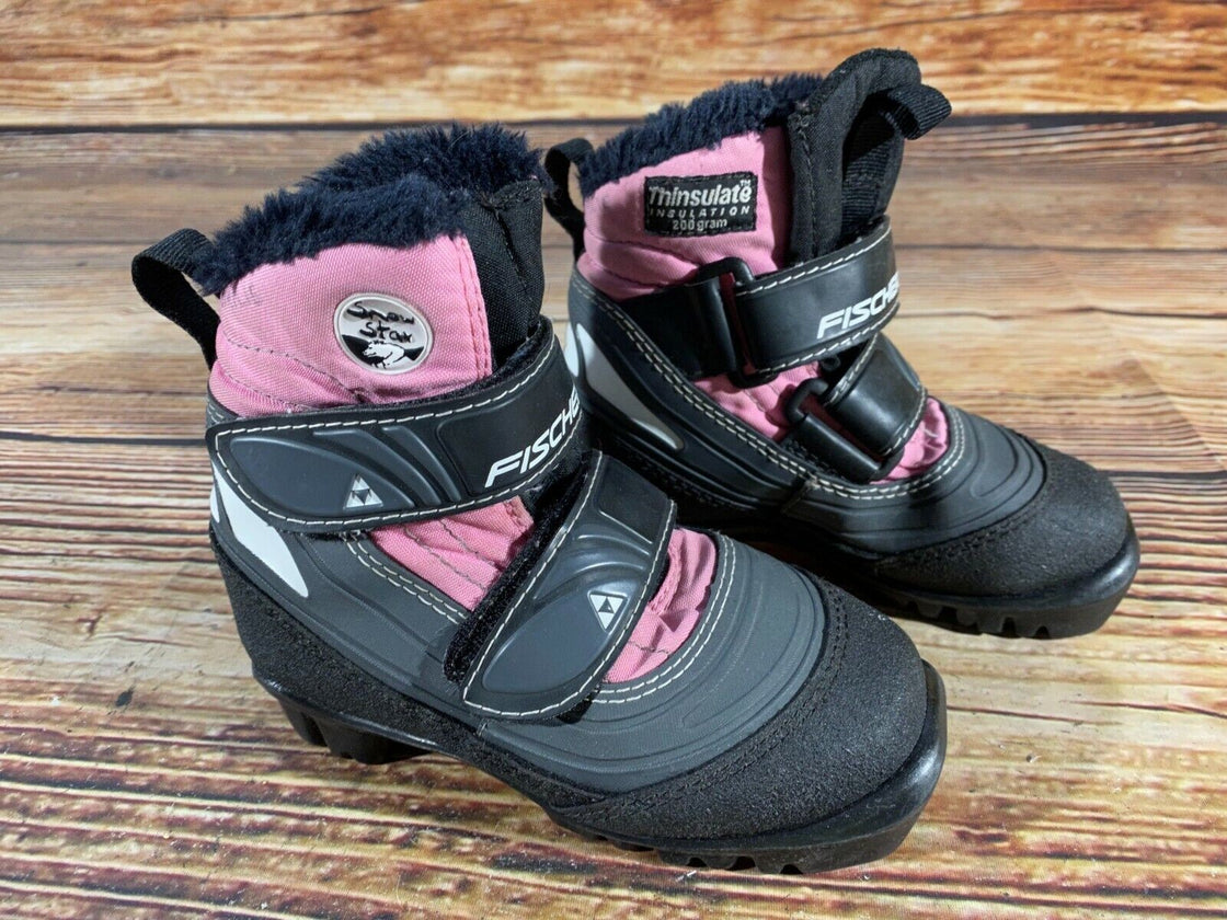 Fischer Snow Star Kids Nordic Cross Country Ski Boots Size EU27 US9.5 NNN F-63