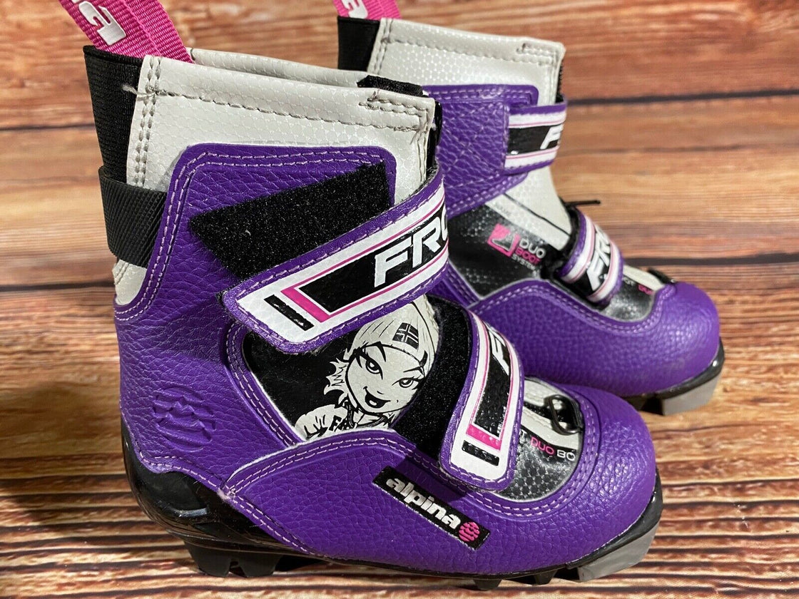 Alpina Frost Nordic Cross Country Ski Boots Kids Size EU34 US3 NNN A-1054