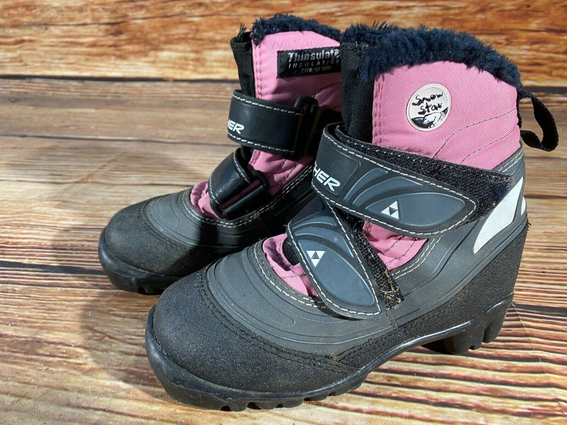 Fischer Snow Star Kids Nordic Cross Country Ski Boots Size EU29 US11 NNN F-198