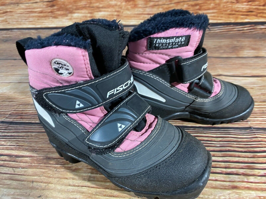 Fischer Snow Star Kids Nordic Cross Country Ski Boots Size EU29 US11 NNN F-198