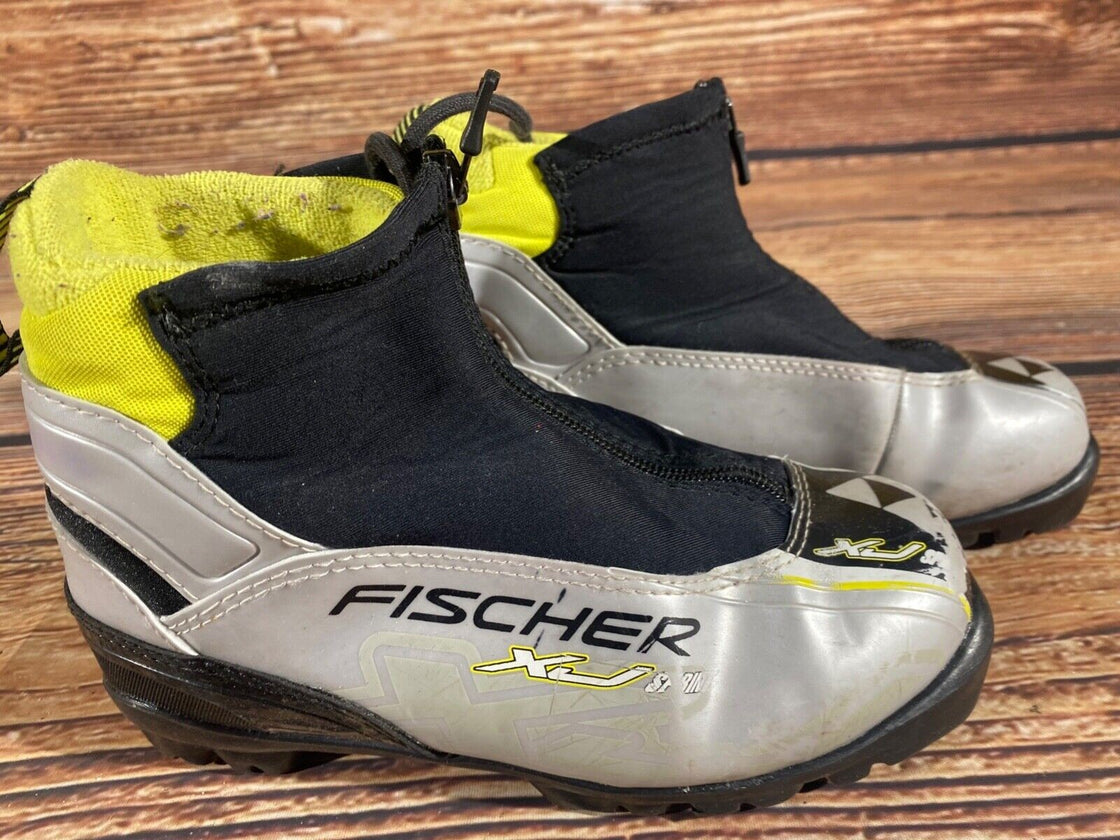 Fischer XJ Sprint Kids Nordic Cross Country Ski Boots Size EU35 US3.5 NNN F-515