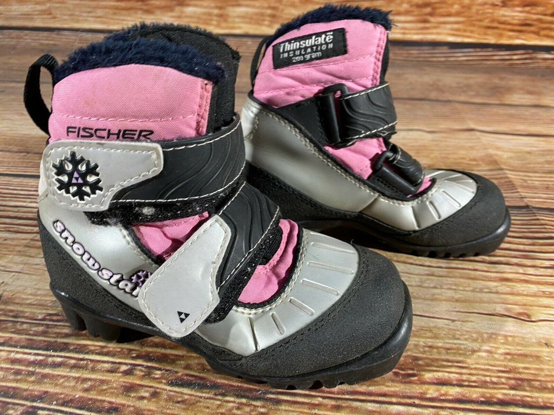 Fischer Snow Star Kids Nordic Cross Country Ski Boots Size EU29 US11 NNN F-211
