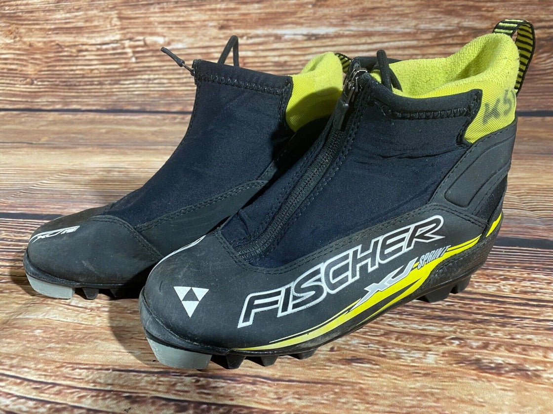 Fischer XJ Sprint Kids Nordic Cross Country Ski Boots Size EU35 US3.5 NNN F-401