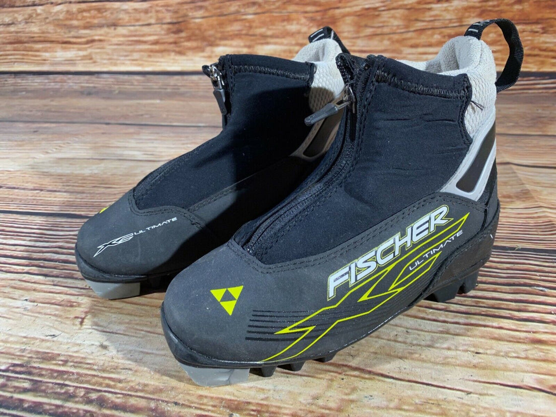 Fischer Ultimate Kids Nordic Cross Country Ski Boots Size EU31 US12,5 NNN F-56