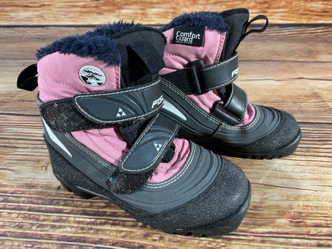 Fischer Snow Star Kids Nordic Cross Country Ski Boots Size EU30 US12 NNN F-69