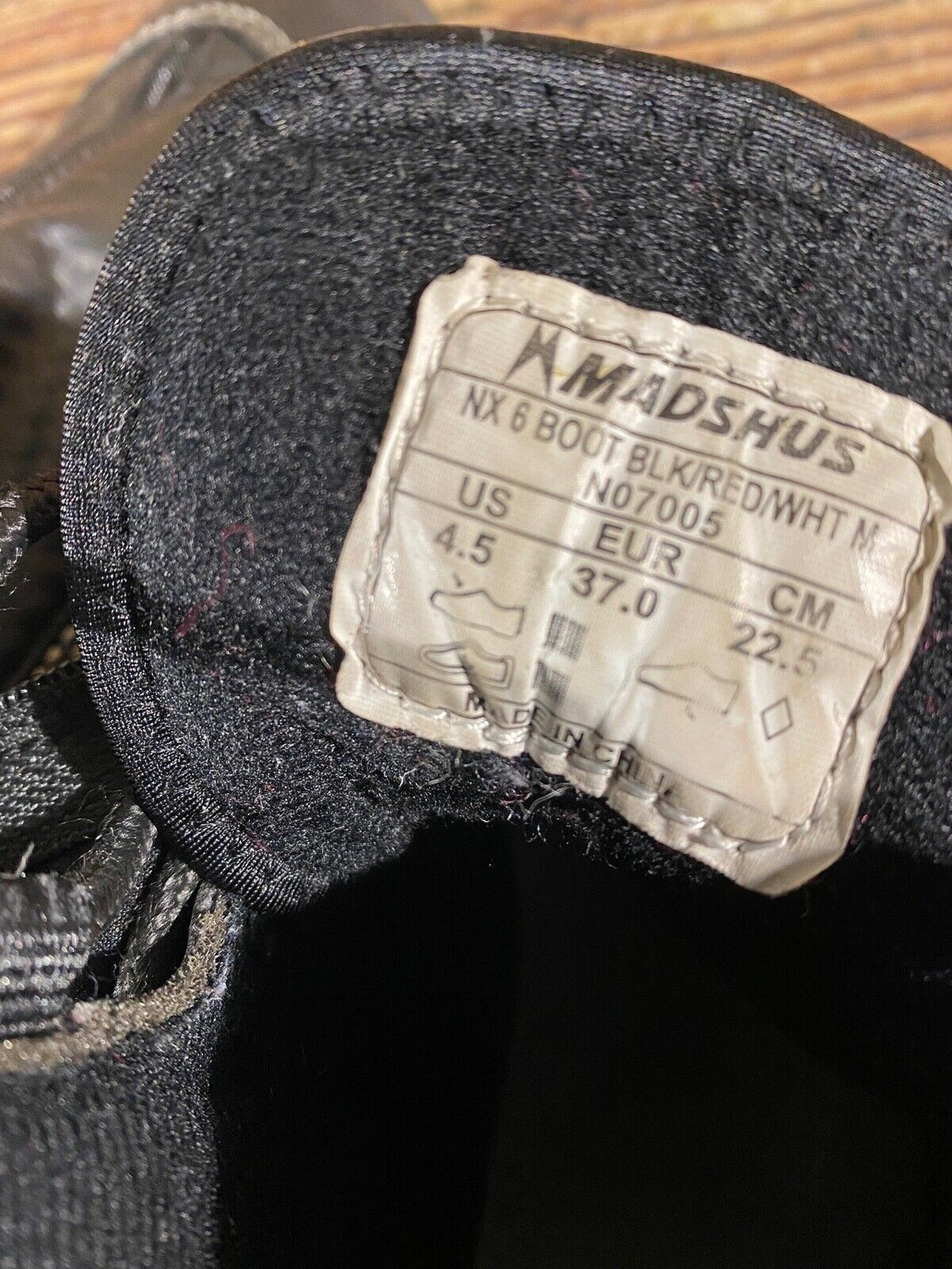 Madshus NX6 Nordic Cross Country Ski Boots Size EU37 US4.5 for NNN 2617