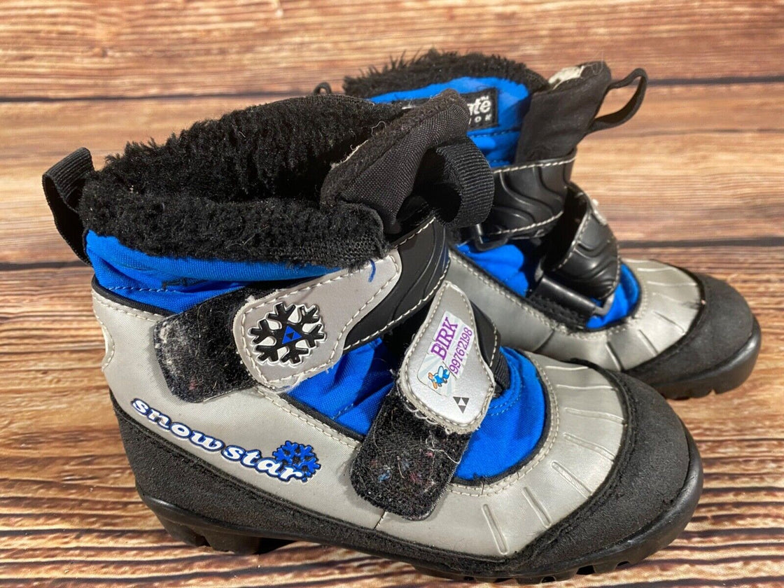 Fischer Snowstar Kids Nordic Cross Country Ski Boots Size EU31 US12.5 NNN F-447