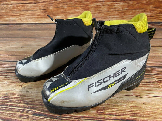 Fischer XJ Sprint Cross Country Ski Boots Classic NNN EU 33 US 2 Kids F-290