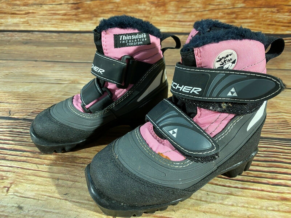Fischer Snow Star Kids Nordic Cross Country Ski Boots Size EU26 US9 NNN F-202