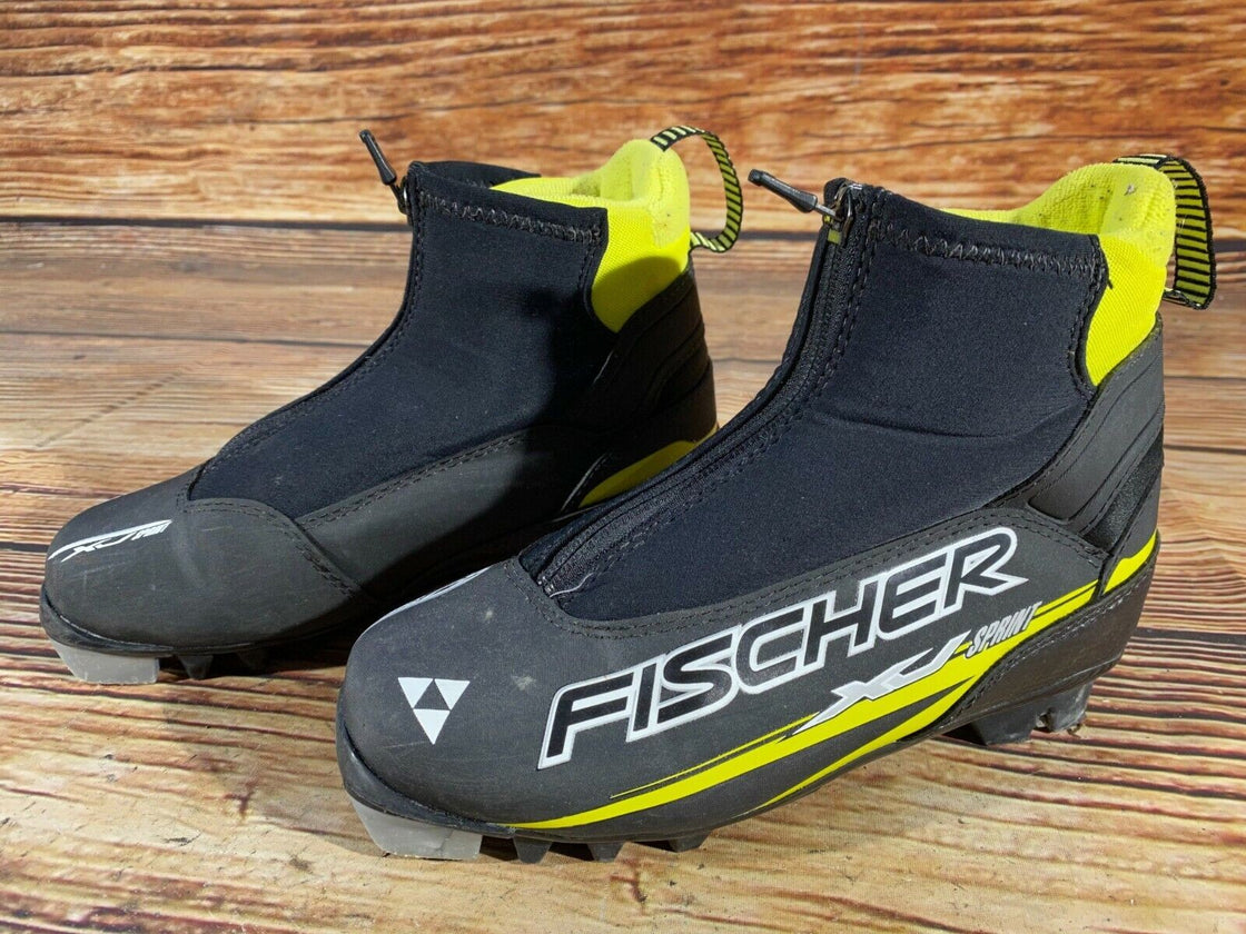 Fischer XJ Sprint Kids Nordic Cross Country Ski Boots Size EU35 US3.5 NNN F-32