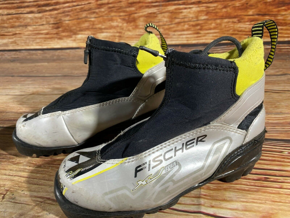 Fischer XJ Sprint Kids Nordic Cross Country Ski Boots Size EU32 US1.5 NNN F-270