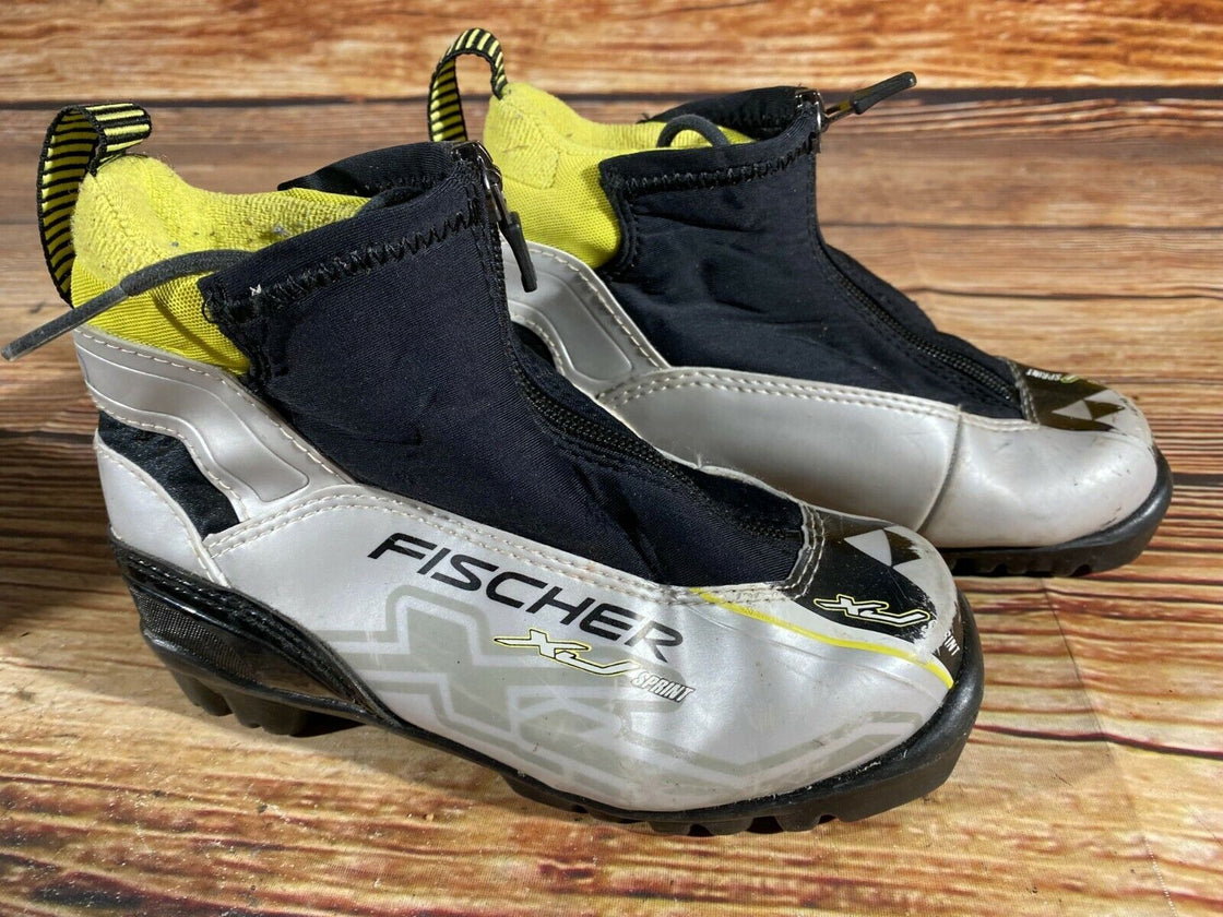 Fischer XJ Sprint Kids Nordic Cross Country Ski Boots Size EU32 US1.5 NNN F-270