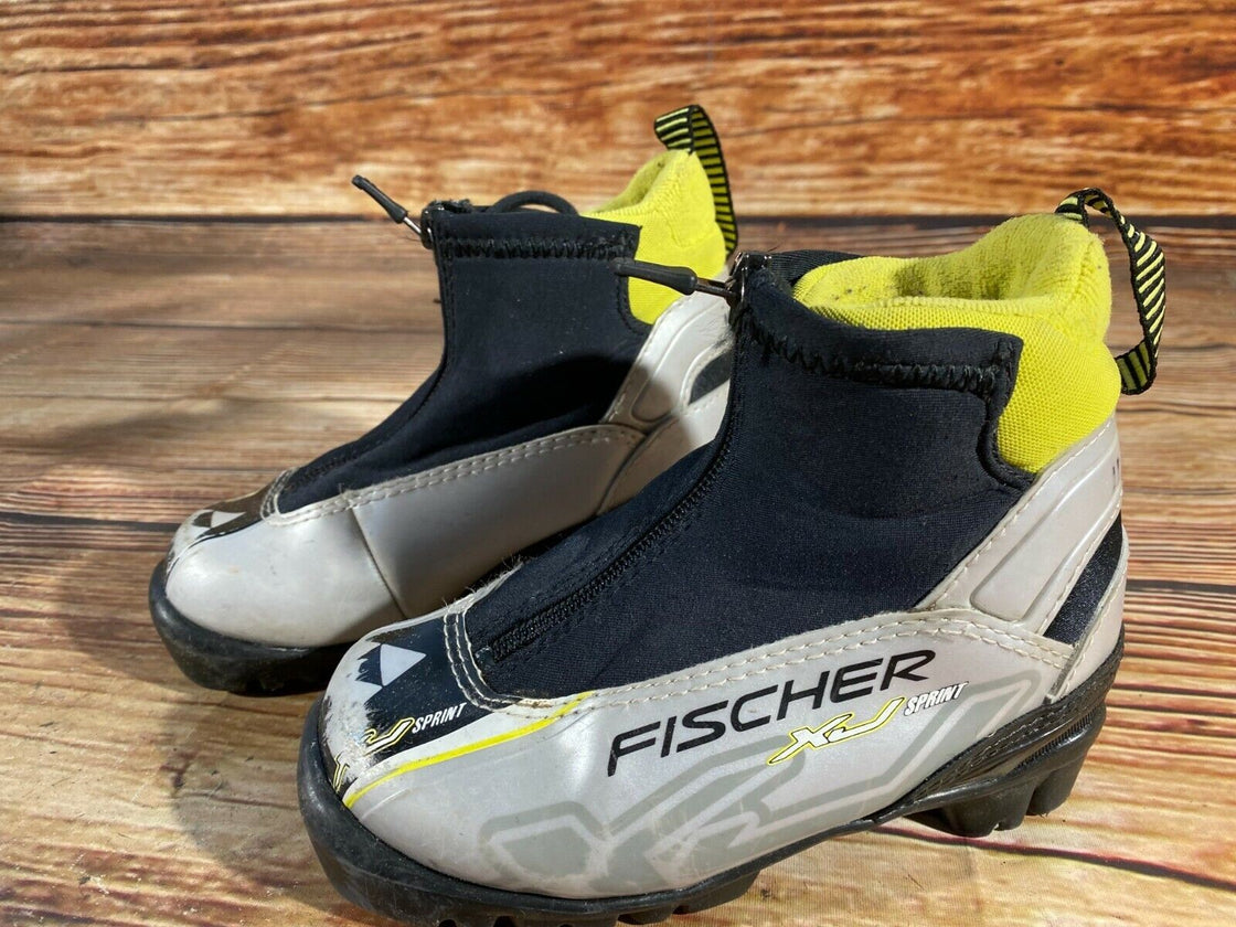 Fischer XJ Sprint Kids Nordic Cross Country Ski Boots Size EU29 US11 NNN F-181