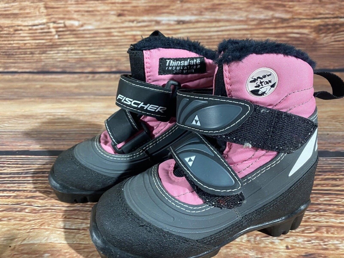 Fischer Snowstar Kids Nordic Cross Country Ski Boots Size EU26 US9 NNN F-501