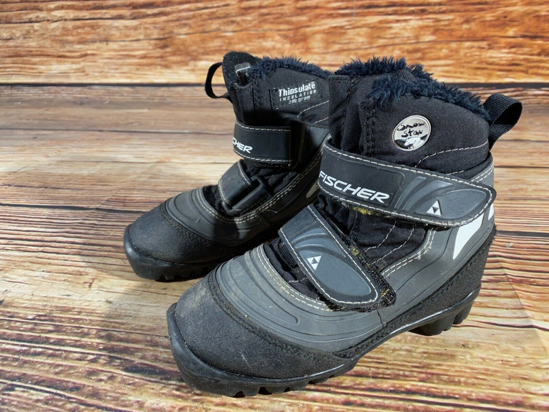 Fischer Snow Star Kids Nordic Cross Country Ski Boots Size EU30 NNN F-62