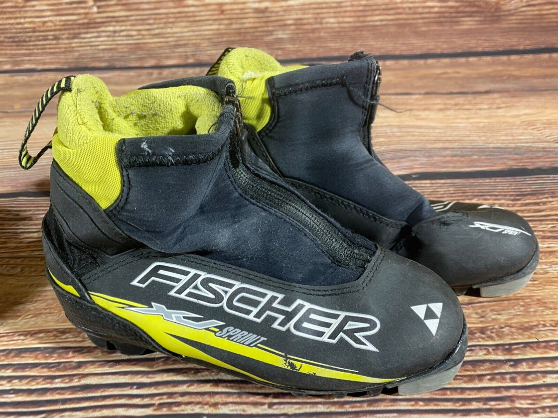 Fischer XJ Sprint Kids Nordic Cross Country Ski Boots Size EU32 US1.5 NNN F-430