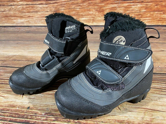 Fischer Snow Star Cross Country Ski Boots Classic NNN EU 27 US 10 Kids F-156