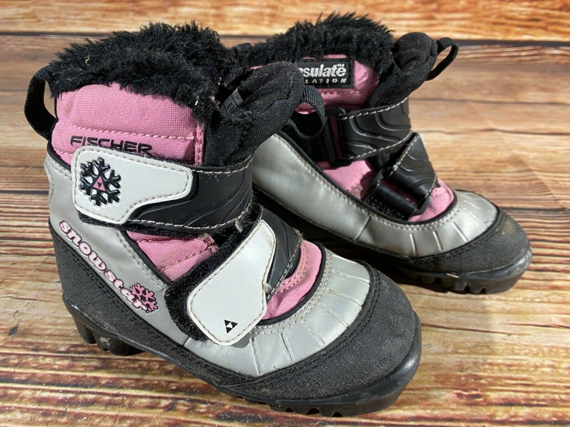 Fischer Snow Star Kids Nordic Cross Country Ski Boots Size EU27 US9.5 NNN F-223