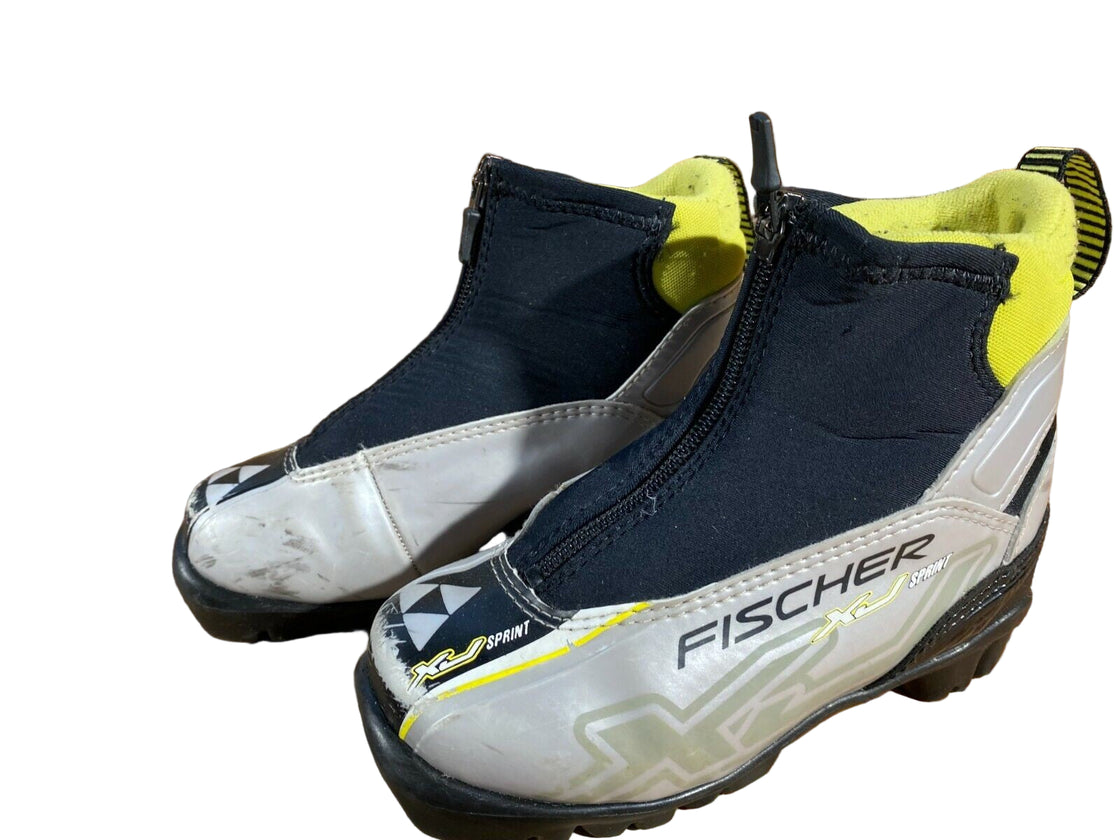 Fischer XJ Sprint Kids Nordic Cross Country Ski Boots Size EU29 US11 NNN F-177