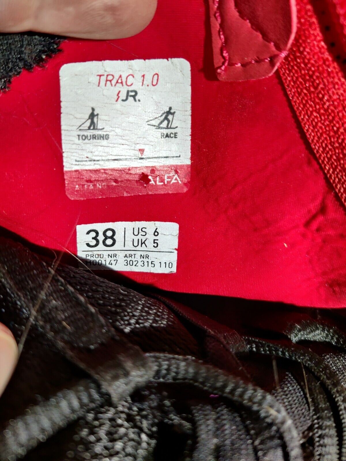 Alfa Trac 1 Cross Country Ski Boots Classic NNN EU 38 US 6 3244