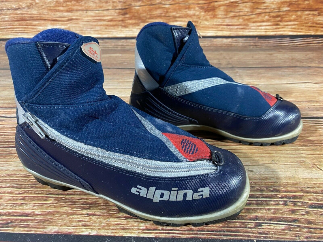 Alpina ST11 Nordic Cross Country Ski Boots Size EU37 US5 NNN bindings 3043