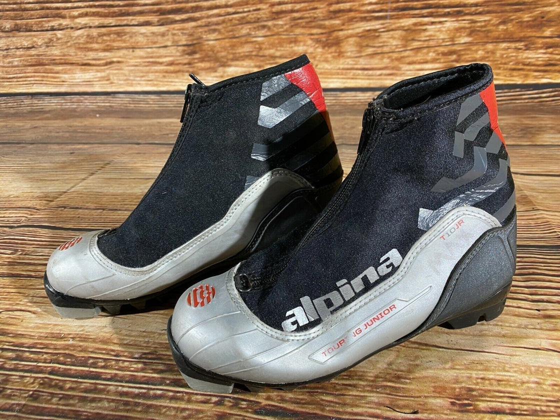 Alpina T10 JR Nordic Cross Country Ski Boots Size EU35 US3.5 NNN bindings 3091