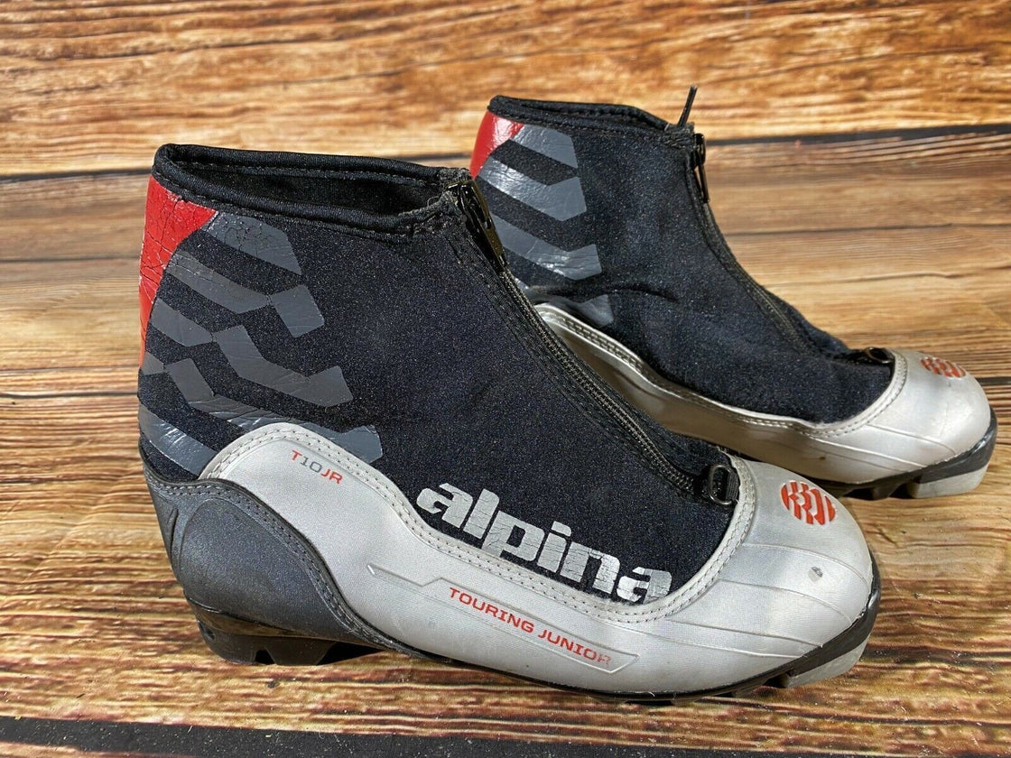 Alpina T10 JR Nordic Cross Country Ski Boots Size EU35 US3.5 NNN bindings 3091