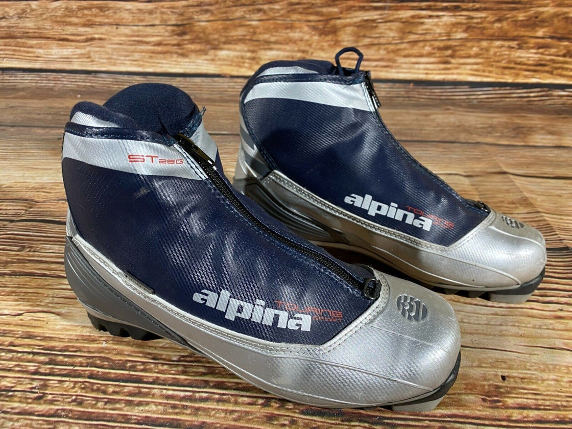Alpina ST28G Nordic Cross Country Ski Boots Size EU40 US7.5 NNN bindings 3176
