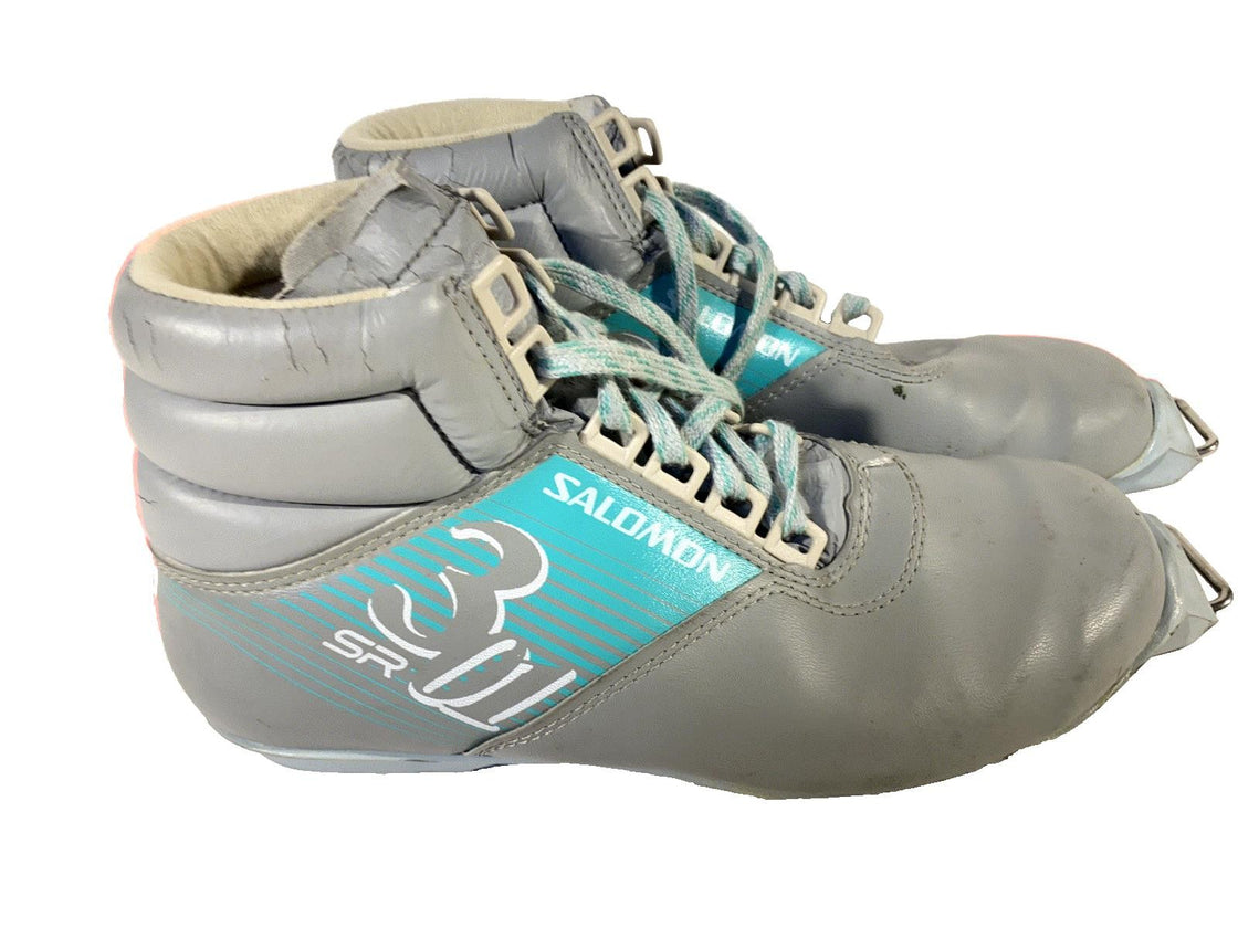 SALOMON SR301 Nordic Cross Country Ski Boots Size EU41 US8 SNS Old Profile 136