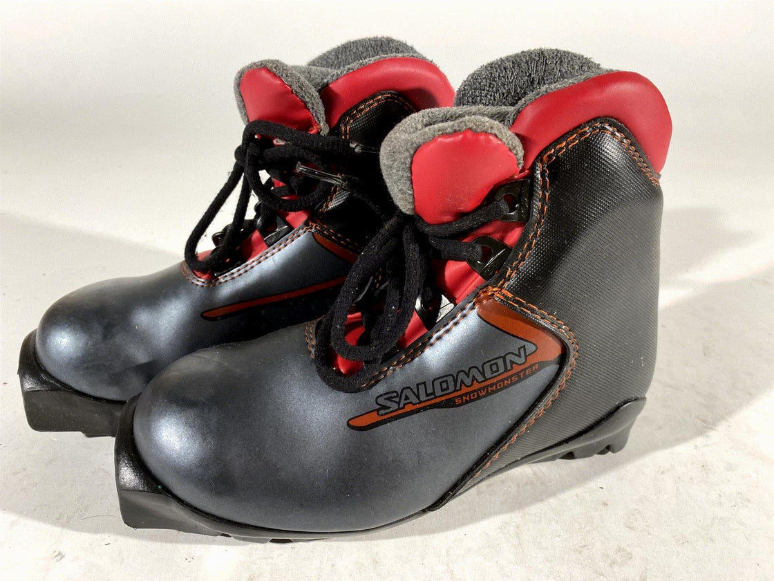 Salomon Kids Nordic Cross Country Ski Boots Size EU31.5 US13K SNS Profil S132