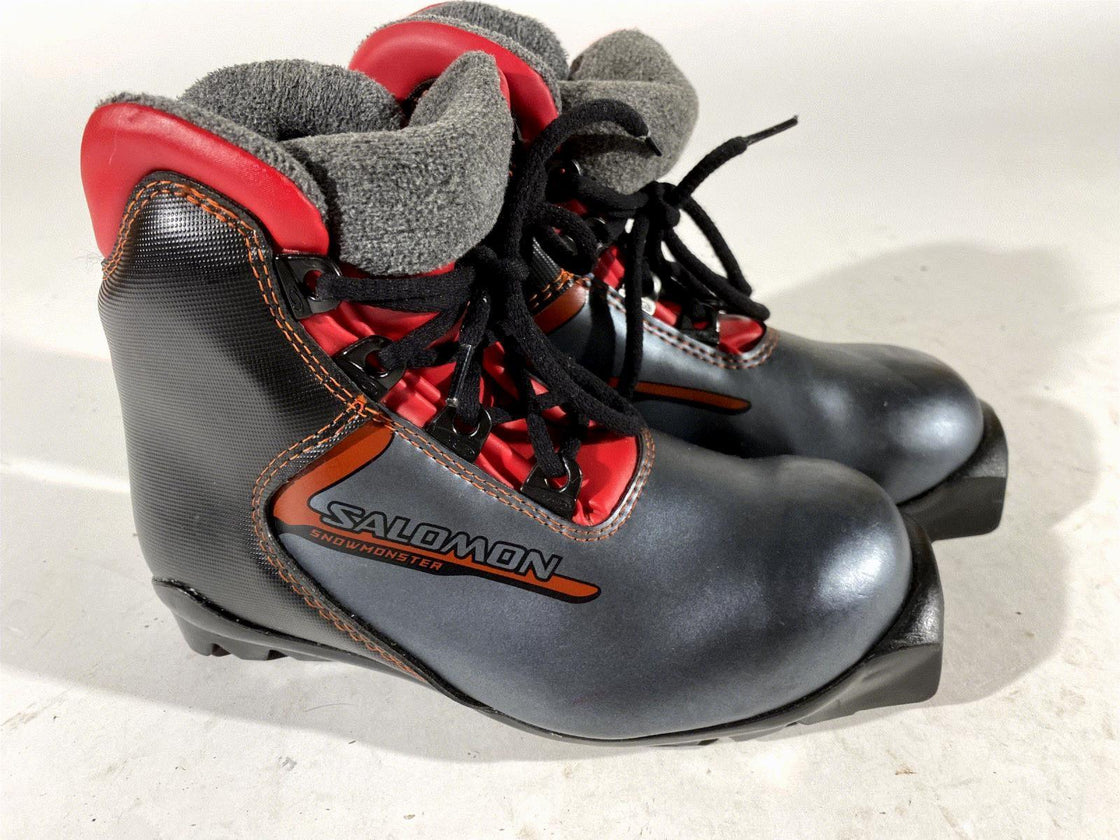 Salomon Kids Nordic Cross Country Ski Boots Size EU31.5 US13K SNS Profil S132