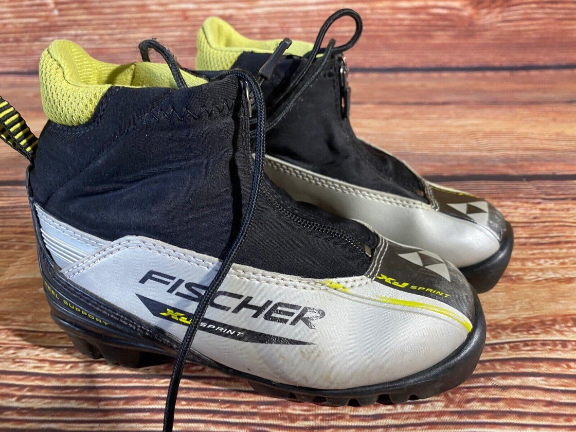 Fischer XJ Sprint Nordic Cross Country Ski Boots Kids Size EU30 US12 NNN F-621