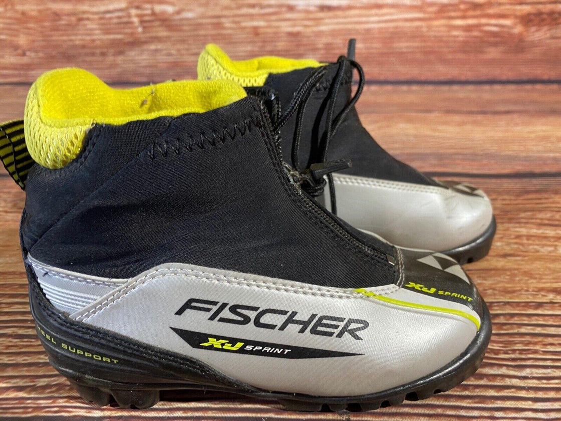 Fischer XJ Sprint Nordic Cross Country Ski Boots Kids Size EU30 US12 NNN F-624