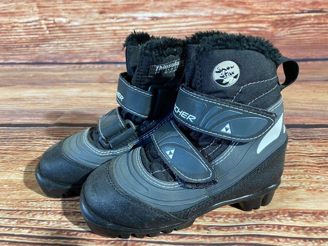 Fischer Snowstar Nordic Cross Country Ski Boots Kids Size EU28 US10.5 NNN F-636