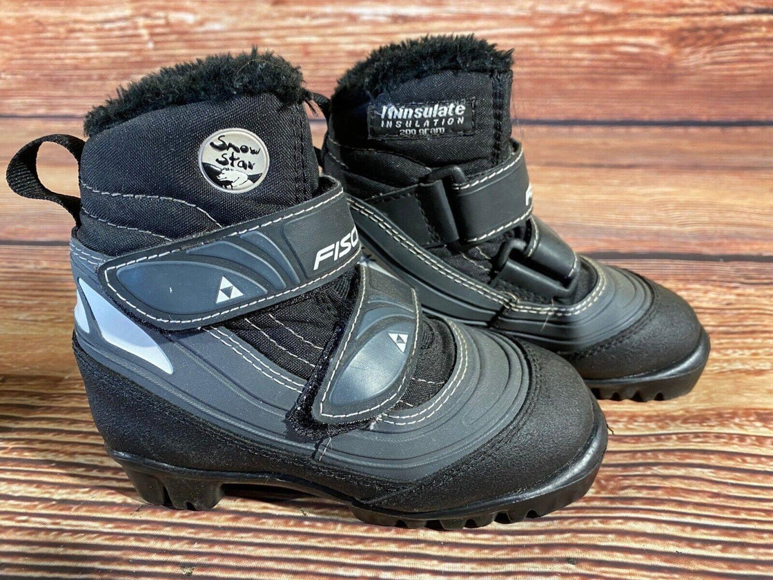 Fischer Snowstar Nordic Cross Country Ski Boots Kids Size EU28 US10.5 NNN F-636