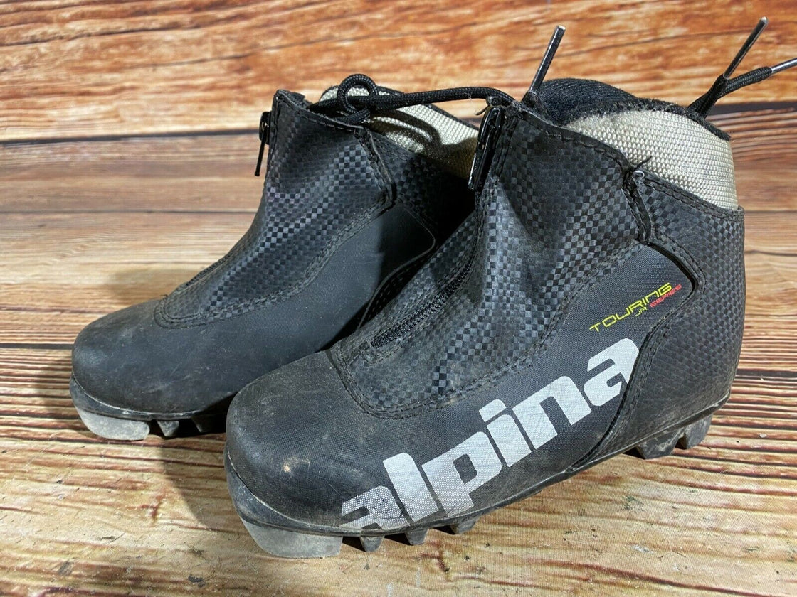 Alpina Touring Kids Nordic Cross Country Ski Boots Size EU31 US12.5 for NNN A-52