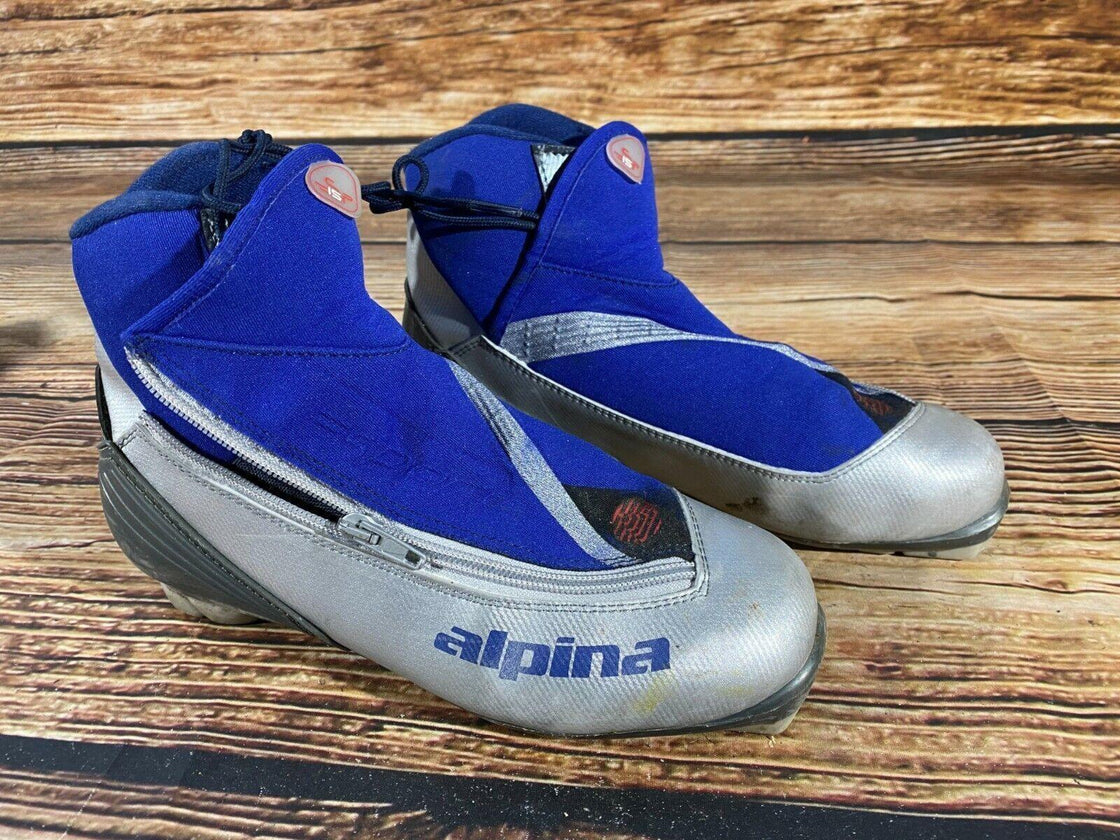 Alpina SP15 Nordic Cross Country Ski Boots Size EU40 US7.5 NNN bindings 977