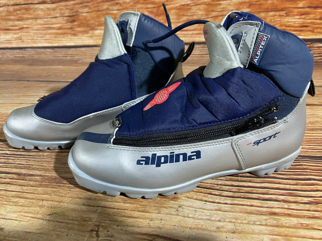 Alpina 311 Kids Nordic Cross Country Ski Boots Size EU37 US5 NNN A-499