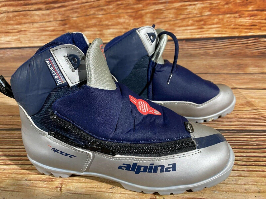 Alpina 311 Kids Nordic Cross Country Ski Boots Size EU37 US5 NNN A-499