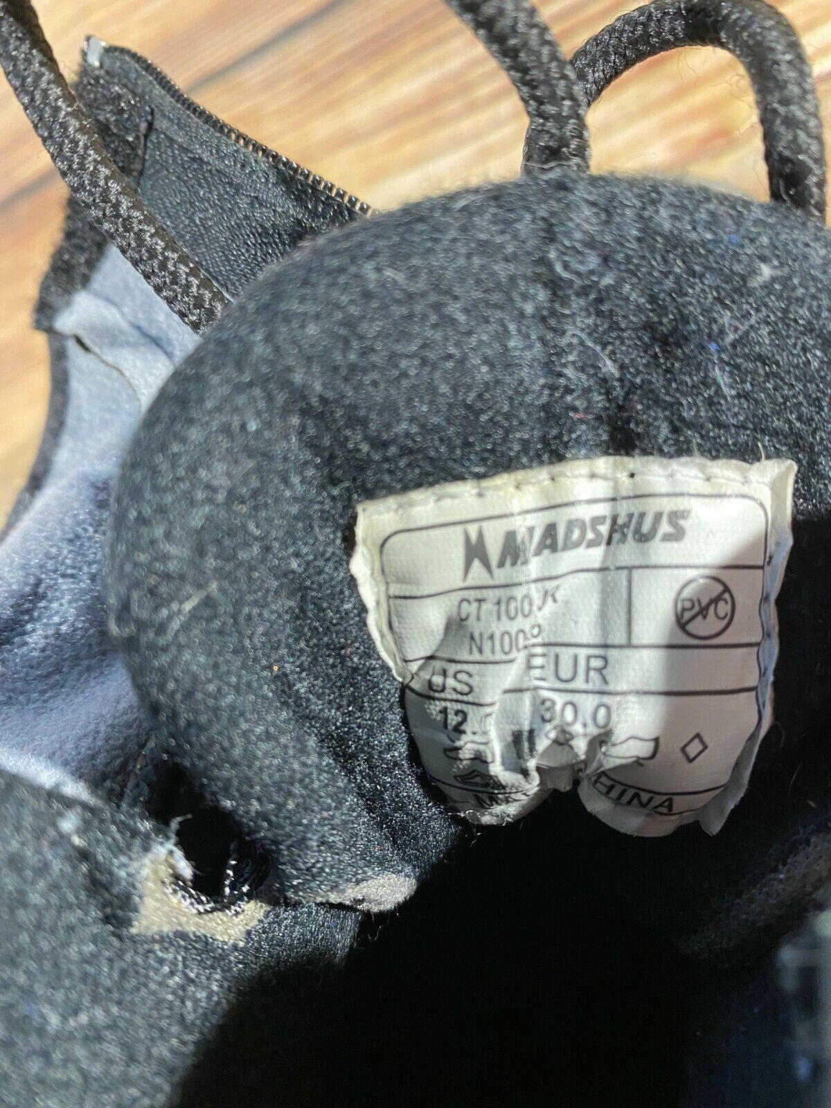 Madshus CT100 Cross Country Ski Boots Classic NNN EU 30 US 12 Kids 192mm M-96