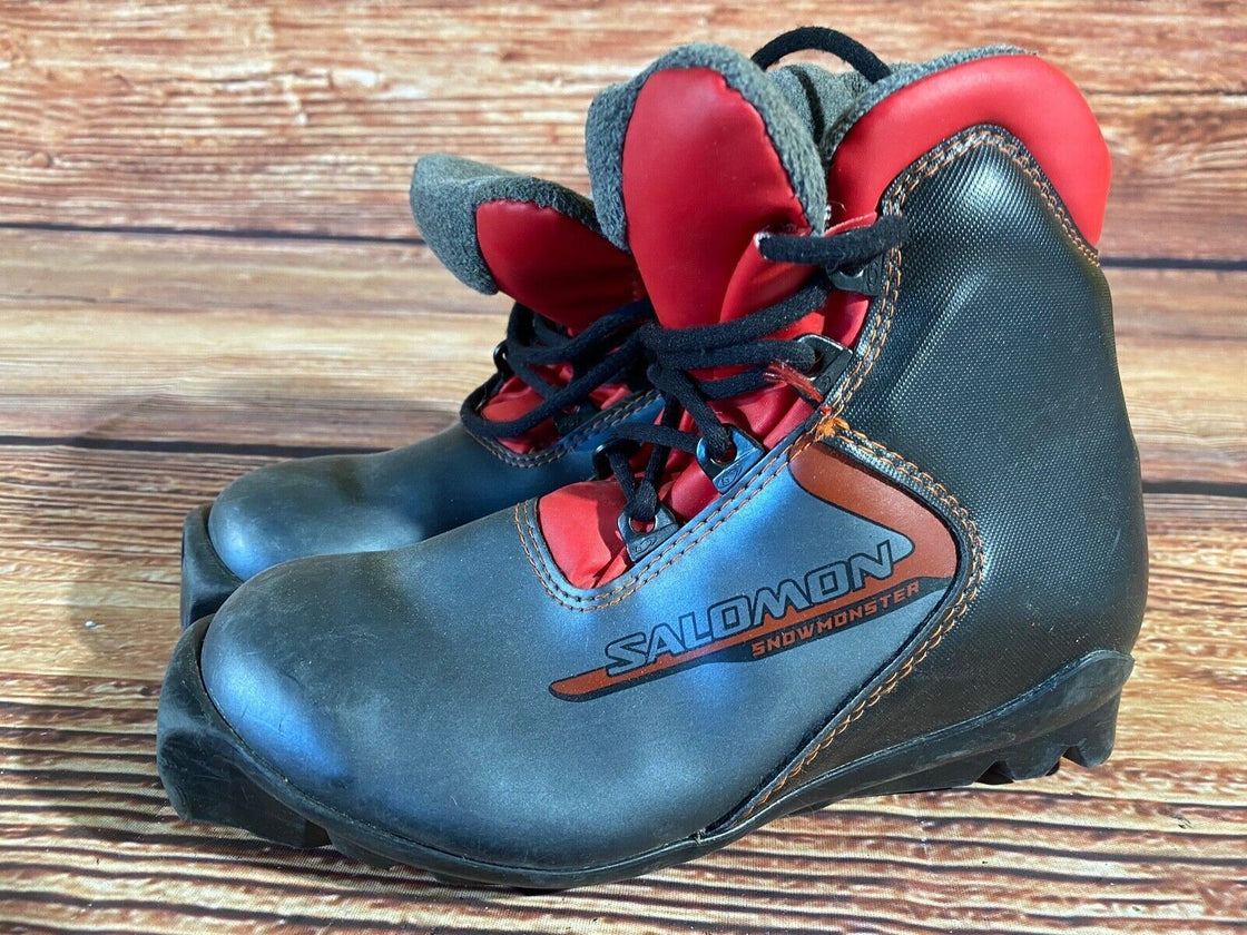 Salomon Snow Kids Cross Country Ski Boots Size EU35.5 US3.5 SNS Profil S94