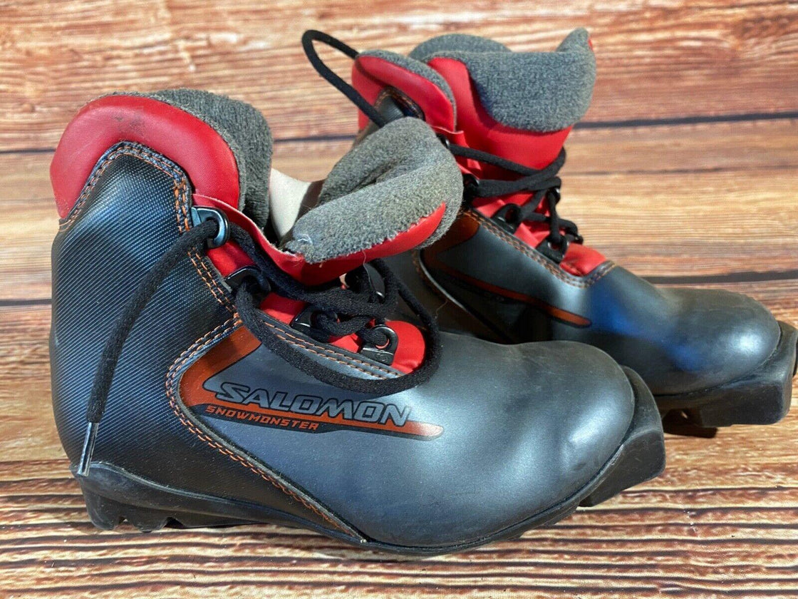 Salomon Snow Kids Cross Country Ski Boots Size EU35.5 US3.5 SNS Profil S94