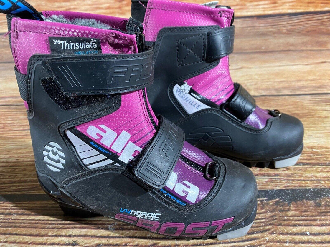 Alpina Frost Kids Nordic Cross Country Ski Boots Size EU29 US11 NNN A-795