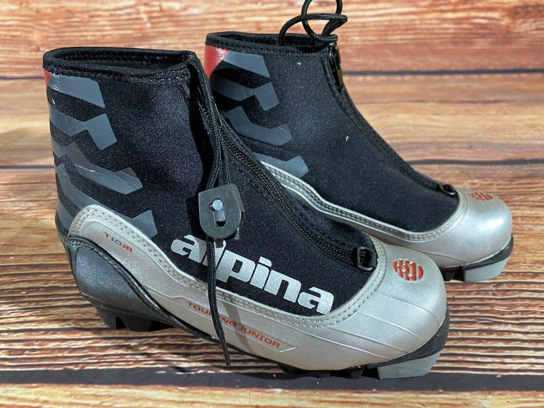 Alpina T10jr Kids Nordic Cross Country Ski Boots Size EU32 US1.5 NNN A-1166