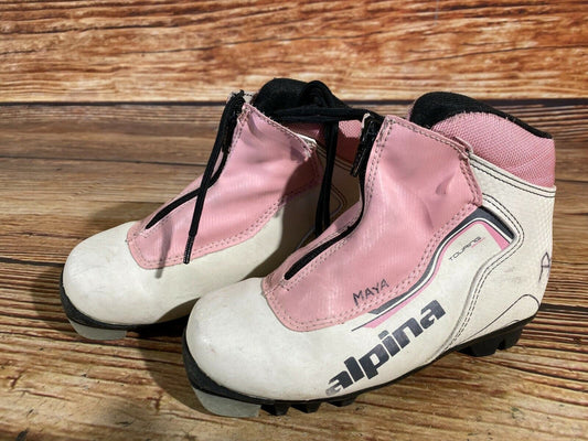Alpina Touring Cross Country Ski Boots Classic NNN EU 31 US 13 Kids 205mm A-106