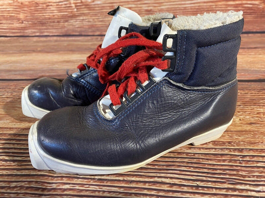 Salomon Leather Cross Country Ski Boots Classic SNS Profil EU 34 US 3 Kids S97