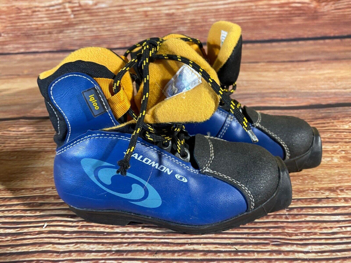 Salomon Igloo Cross Country Ski Boots Classic SNS Profil EU 29 US 11.5 Kids S84