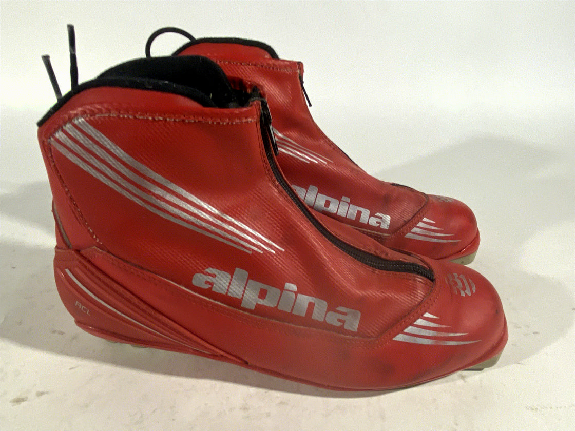Alpina RCL Classic Nordic Cross Country Ski Boots Size EU41 US8.5 for NNN 3213