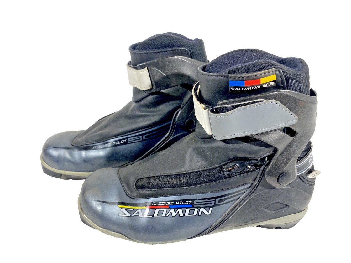SALOMON R Combi Nordic Cross Country Ski Boots Size EU38 2/3 US6 SNS Pilot 1376